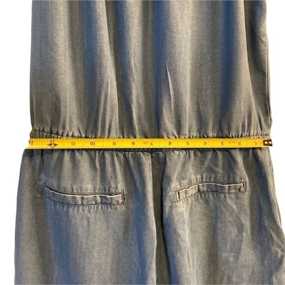 BEACHLUNCHLOUNGE COLLECTION Off The Shoulder Denim Style Romper, Size M - Picture 8 of 10